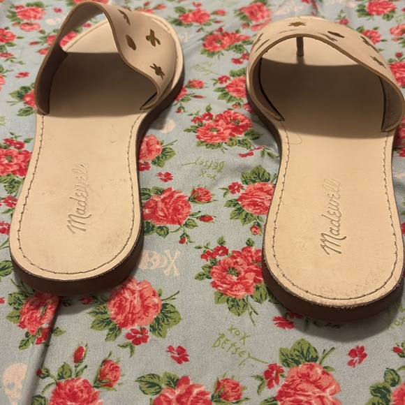 Madewell The Boardwalk Post Slide Cactus Embossed Edition Sandal size 7 - Picture 3 of 4